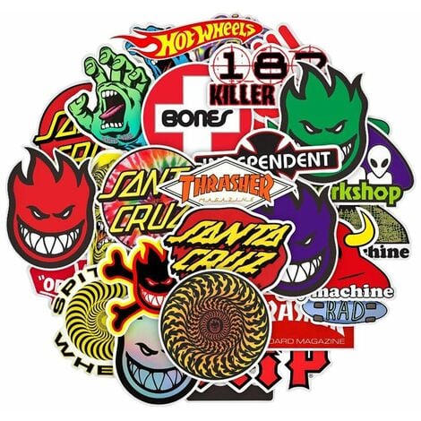 NORTHIX Paquet d'Autocollants - Skateboard 2