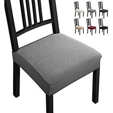 (paquet De 1, Gris) Housse De Chaise 2 Pices Housse De Salle Manger Pour Un Ajustement Universel - Couverture Spandex Couvertures De Chaise Amov