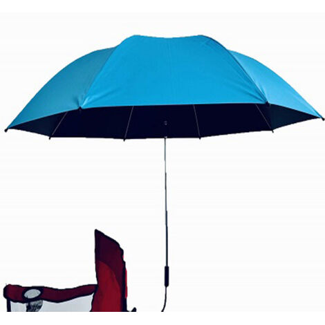 Paquet de 1 parasols de plage avec pince universelle, parapluie réglable UPF 50+ à 360 °, parapluie portable pour chaise de plage (chaise non incluse)