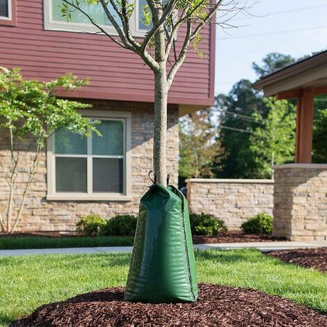 Sacs D'arrosage D'arbre Novatool 5X 75 Litres Sac D'irrigation Vert En PVC Robuste