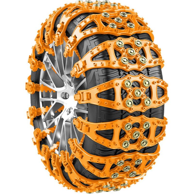 Paquet de 10 chaînes pour pneus neige, chaînes antidérapantes réutilisables pour voitures/SUV/camionnettes, faciles à installer et à retirer, pour