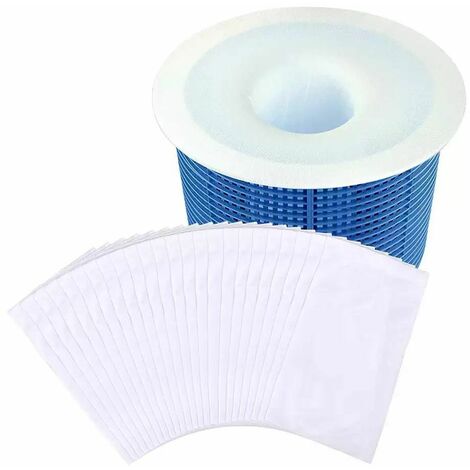 Paquet de 10 couvertures de déchets de piscine, chaussettes filtrantes pour panier de filtre de piscine, couvercle anti-encrassement pour filtre d'écumoire