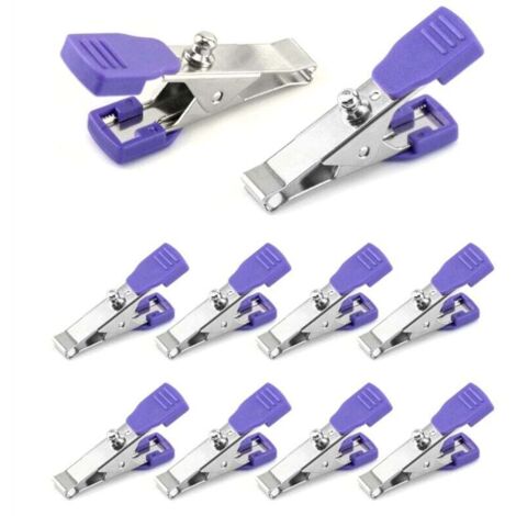 Paquet de 10 Pinces Universelles Multifonctions pour Électrodes ECG Vétérinaires