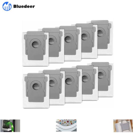 ZHUOXUAN Paquet de 10 Sacs d'Aspirateur Compatibles avec iRobot Roomba i & s Series - Pour i17 i7 + i7Plus (7550) i3 + (3550) i4 + (4552) i6 + (6550) i8 + (8550) s9 + (9550) - Sacs de Déménagement de Saleté Au