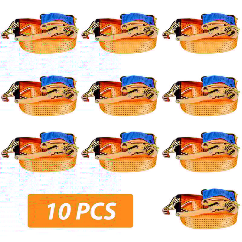 Paquet de 10 sangles de retenue d'arrimage à cliquet