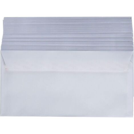 Paquet de 100 enveloppes sans fenêtre, format C5/6, blanches