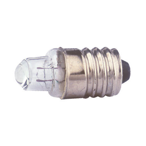 Paquet de 100 pcs Ampoules à filament fileté E10 Verre avec loupe 3 V Electro DH. 12.355/3/0.3 8430552021055