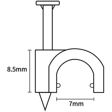 Paquet de 100 serre-câbles ronds blancs solides et durables - 7 mm