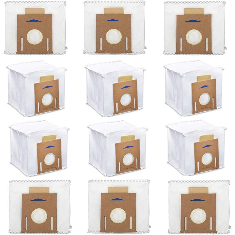Paquet de 12 sacs filtrants pour aspirateurs robots Yeedi K781 +,Ecovacs DEEBOT OZMO T8 AIVI T8 Max et Deebot N8 Pro +