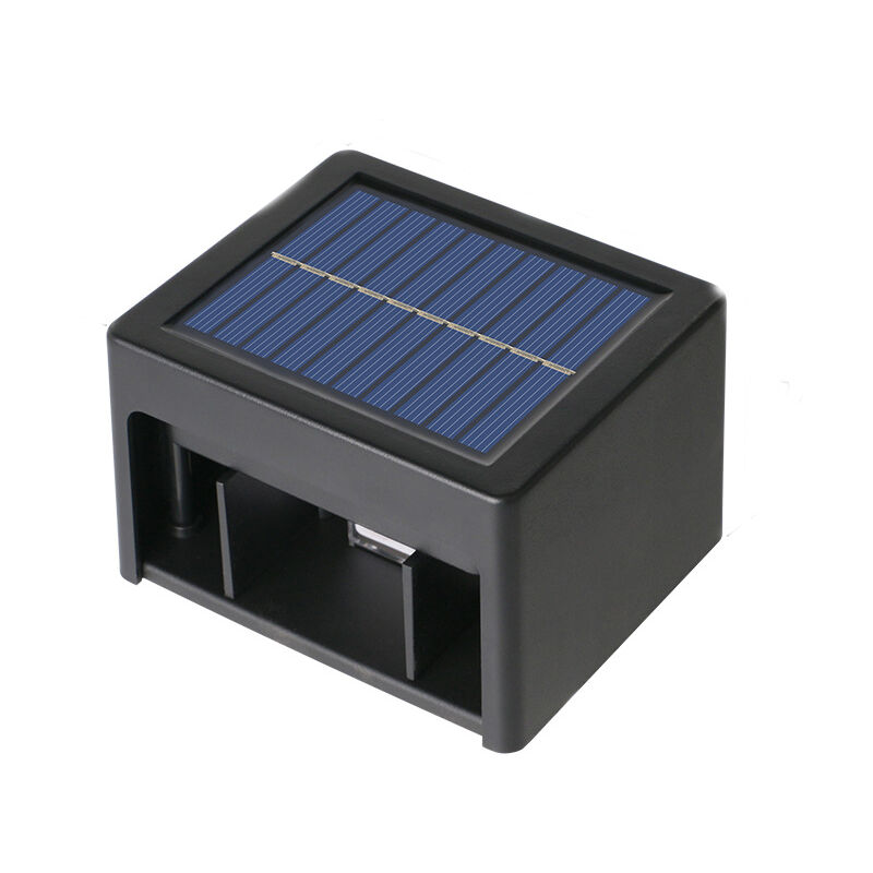 Paquet de 2 appliques murales solaires, lumière solaire led pour jardin extérieur, applique murale Led extérieure IP65 étanche lumière de porte