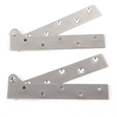 Paquet de 2 Charnières d'Axe de Porte en Acier Inoxydable Rotatif 180° pour Menuiserie et Accessoires de Meubles