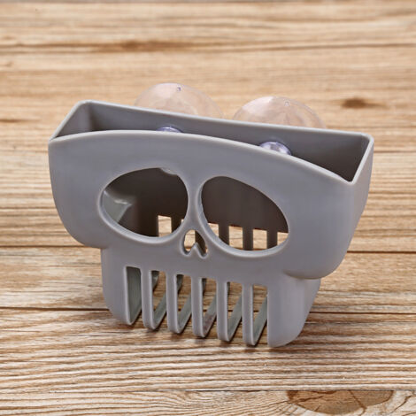 Paquet de 2 en plastique évier de cuisine Caddy porte-éponge porte-brosse vaisselle porte-serviette évier de cuisine organisateur vaisselle éponge Caddy(gris)
