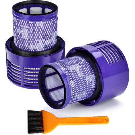 Paquet de 2 filtres de rechange pour aspirateur avec brosse Compatible avec Dyson Cyclone V10 Absolute Animal Motorhead Total Clean, remplace la pièce  969082-01