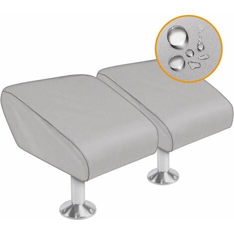 Paquet de 2 housses de siège de bateau pliantes 210D Denier toile imperméable matériau résistant aux intempéries remorquable housse de chaise de pêche