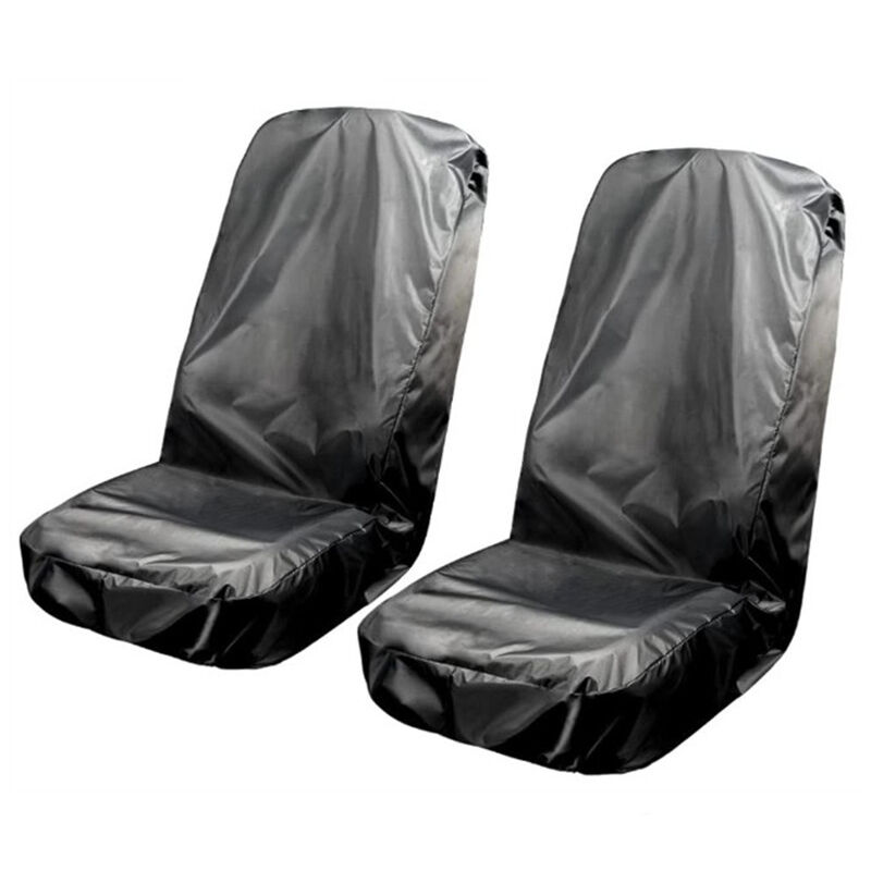 Shining House - Paquet de 2 housses de siège de voiture avant imperméables, protections de housse de siège imperméables universelles noires,56.722'