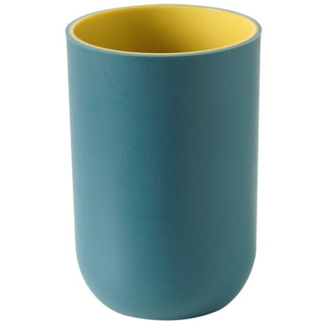 Paquet de 2 porte-brosse à dents tasses portables bouche tasses réutilisables tasses à eau voyage Camping salle de bain bien rangé accessoires de salle de bain(Bleu marine)
