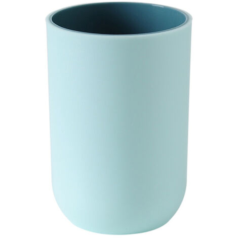 Paquet de 2 porte-brosse à dents tasses portables bouche tasses réutilisables tasses à eau voyage Camping salle de bain bien rangé accessoires de salle de bain(bleu nordique)
