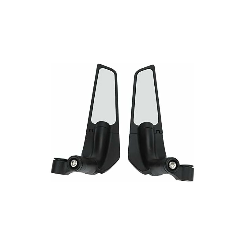 Paquet de 2) Rétroviseur de moto rétroviseur modifié à aile fixe grand miroir adapté au rétroviseur à couteau à vent Kawasaki Yamaha
