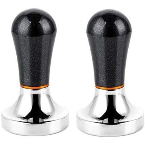 Paquet de 2 Tampons à Café en Aluminium de 57,5 Mm avec PoignéE pour CafetièRe (Noir)