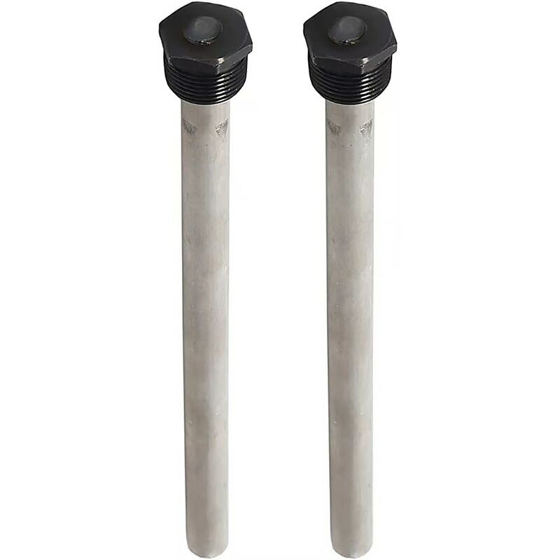 Paquet de 2 tiges d'anode rv pour chauffe-eau, filetage npt 3/4 ', sûr à utiliser, antirouille, matériau magnésium, argent