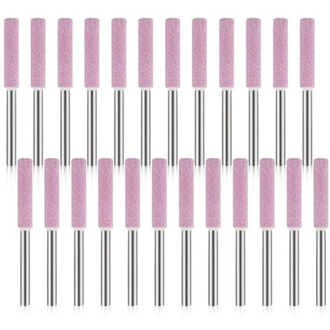 Paquet de 24 Pierres à Aiguiser pour AffûTeuse de TronçOnneuse, Outil de Meulage de Polissage pour AffûTeuse de TronçOnneuse 3X4.8mm