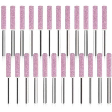Paquet de 24 Pierres à Aiguiser pour AffûTeuse de TronçOnneuse, Outil de Meulage de Polissage pour AffûTeuse de TronçOnneuse 3X4.8mm