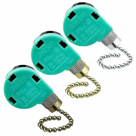 Paquet de 3 Commandes de Vitesse de Remplacement pour Interrupteur de Ventilateur de Plafond pour Ventilateur de Plafond, Appliques Murales, éClairage D'Armoire ZE-268S6 (3 pcs)