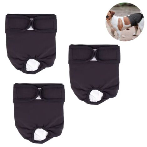 Paquet De 3 Couches Lavables Réutilisables Pour Chien, Pantalon Physiologique Pour Chien Très Absorbant Couche Label
