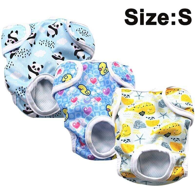 Paquet De 3 Couches Lavables Réutilisables Pour Chien, Pantalon Physiologique Pour Chien Très Absorbant Couche Sanitaire Prévention Du Harcèlement