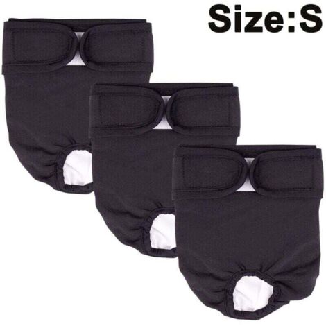 Paquet De 3 Couches Lavables Réutilisables Pour Chien, Pantalon Physiologique Pour Chien Très Absorbant Couche Sanitaire Prévention Du Harcèlement Pour Animaux Pantalon Physiologique