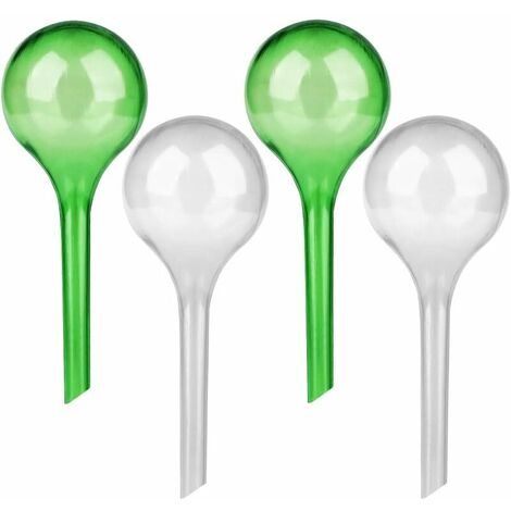 Paquet de 4 ampoules d'arrosage pour plantes, abreuvoirs automatiques de taille L de 8 cm, système d'arrosage automatique pour les plantes d'intérieur et d'extérieur arrosant les globes