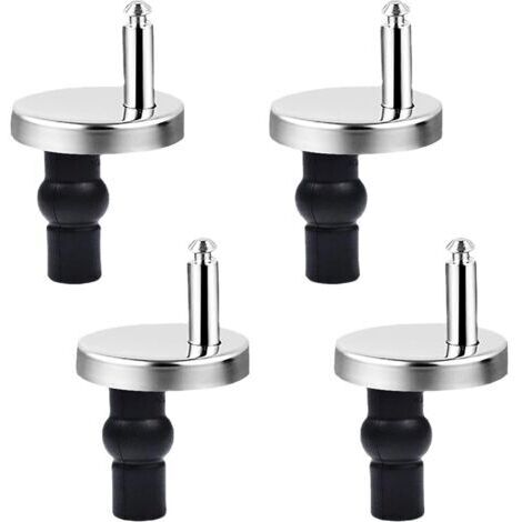Paquet de 4 Lot de fixation abattant Macaron wc universels pour abattant de WC-Compatible avec la plupart des sièges de WC standards avec système d'abaissement automatique-Facile à installer