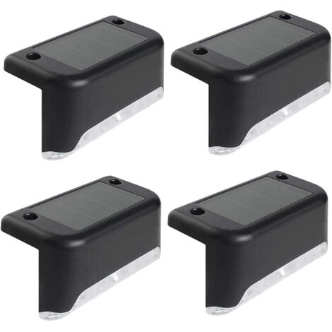 Paquet de 4 Lumières Solaire LED Extérieures IP65 Étanches - Idéales pour Terrasse, Clôture, Marches & Balustrade de Jardin
