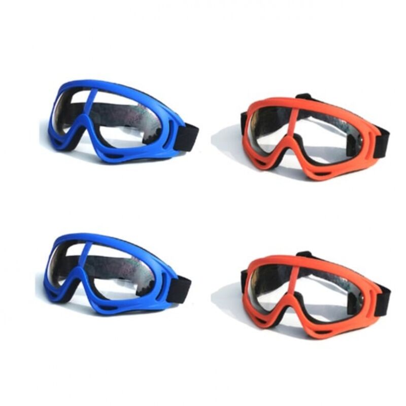 Paquet de 4 lunettes de sécurité, lunettes coupe-vent et anti-poussière, lunettes flexibles pour les sports de plein air, protection des yeux