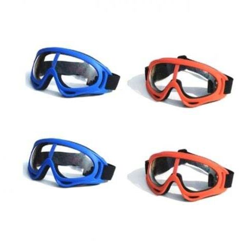 Paquet de 4 lunettes de sécurité, lunettes coupe-vent et anti-poussière, lunettes flexibles pour les sports de plein air, protection des yeux