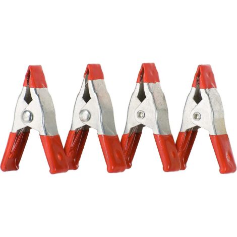 paquet De 4 Pince Ressort 50 Mm En Acier, Largeur De Serrage 20 Mm, Force De Ressort Leve Pour Les Travaux De Collage Et D'encollage, Pince Ress