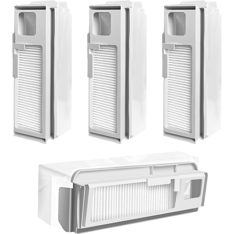 Paquet de 4 sacs à poussière jetables avec filtre HEPA pour aspirateur robot NARWAL Freo X Ultra, remplacement pour grand sac à poussière de 1 litre