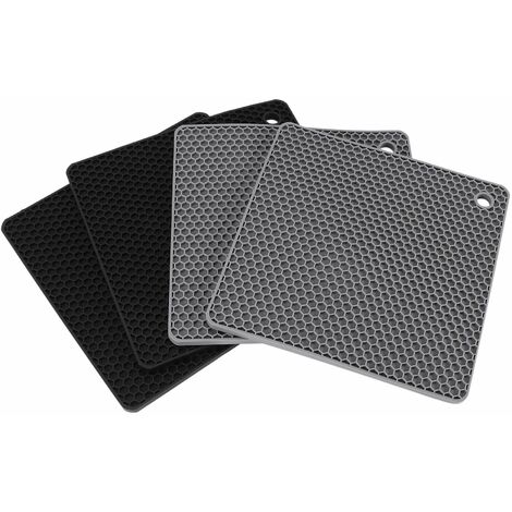 Dessous de plat design acier noir mat