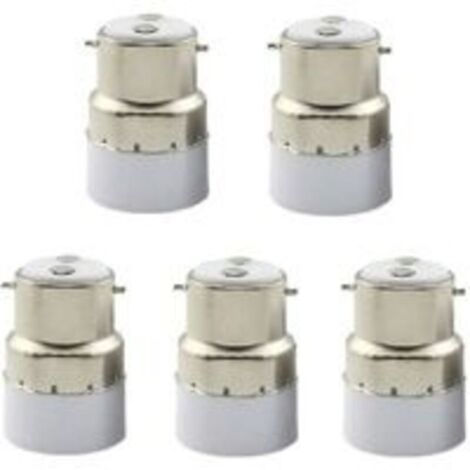 Paquet de 5 convertisseurs de douille d'ampoule B22 à E14 Douille de douille B22 Passer au support de lampe adaptateur standard E14