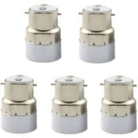 Paquet de 5 convertisseurs de douille d'ampoule B22 à E14 Douille de douille B22 Passer au support de lampe adaptateur standard E14