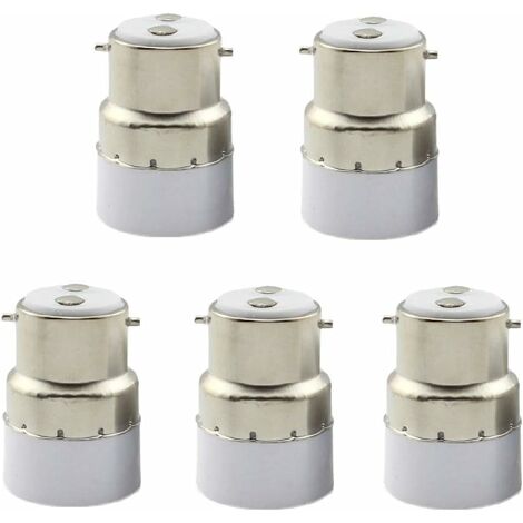 Paquet De 5 Convertisseurs De Douille D'Ampoule B22 À E14 Douille De Douille B22 Passer Au Support De Lampe Adaptateur Standard E14 Dksfjkl
