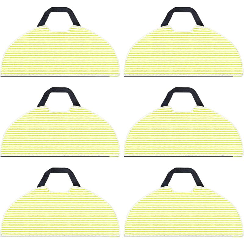 Paquet de 6 chiffons de nettoyage de remplacement pour aspirateur robot Shark RV2610WA AV2610WA AI Ultra 2 en 1, chiffons de vadrouille en microfibre