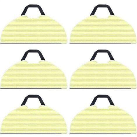 Paquet de 6 chiffons de nettoyage de remplacement pour aspirateur robot Shark RV2610WA AV2610WA AI Ultra 2 en 1, chiffons de vadrouille en microfibre pour accessoires Shark AI Ultra
