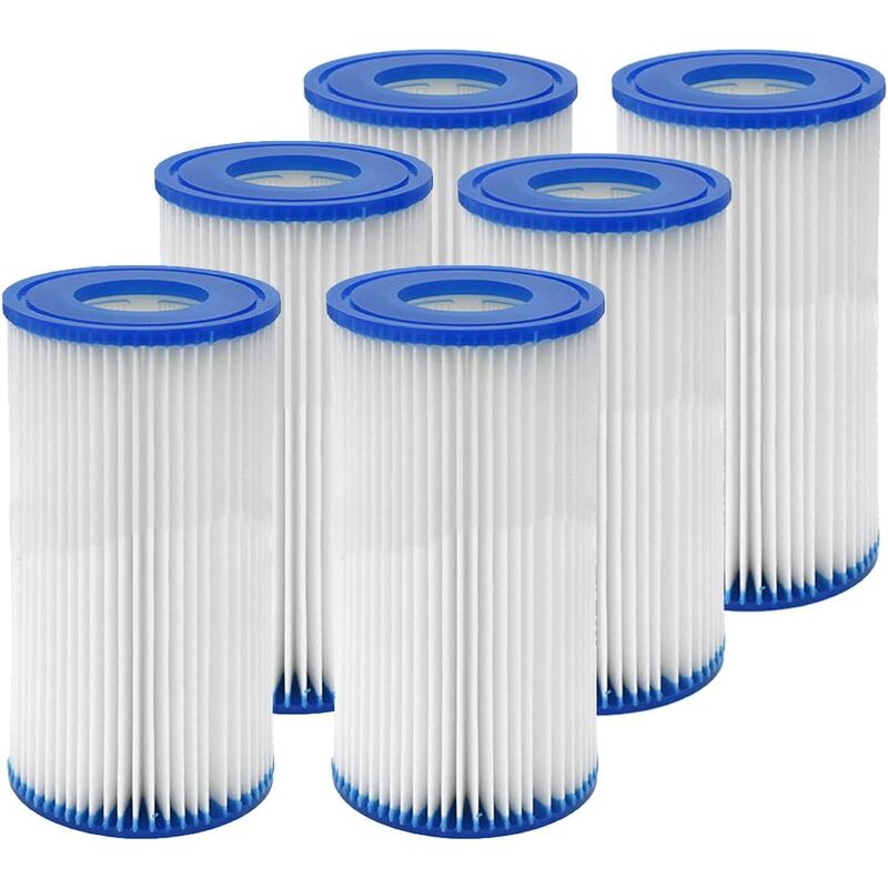 Ulisem - Paquet de 6 filtres de remplacement pour cartouche filtrante de piscine Intex Type a 29002, cartouche filtrante de spa filtre de nettoyage
