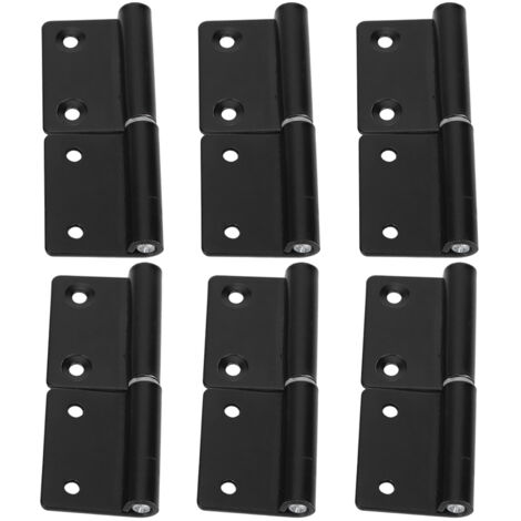 Paquet de 6 Pentures Porte Type Flag en Acier Inoxydable pour Armoire Cabinet Meuble 7.6x3.1cm 330g Résistant Flexible Installation Facile