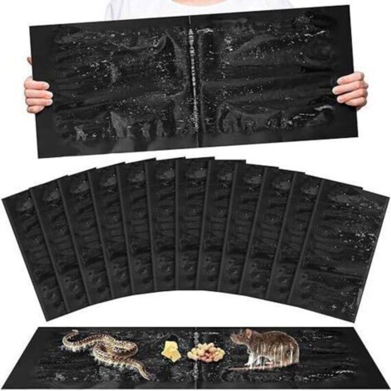 Paquet de 8 grandes couvertures super collantes pour rongeurs, tueur de rats, couverture collante pour rats et serpents, couverture pour rongeurs
