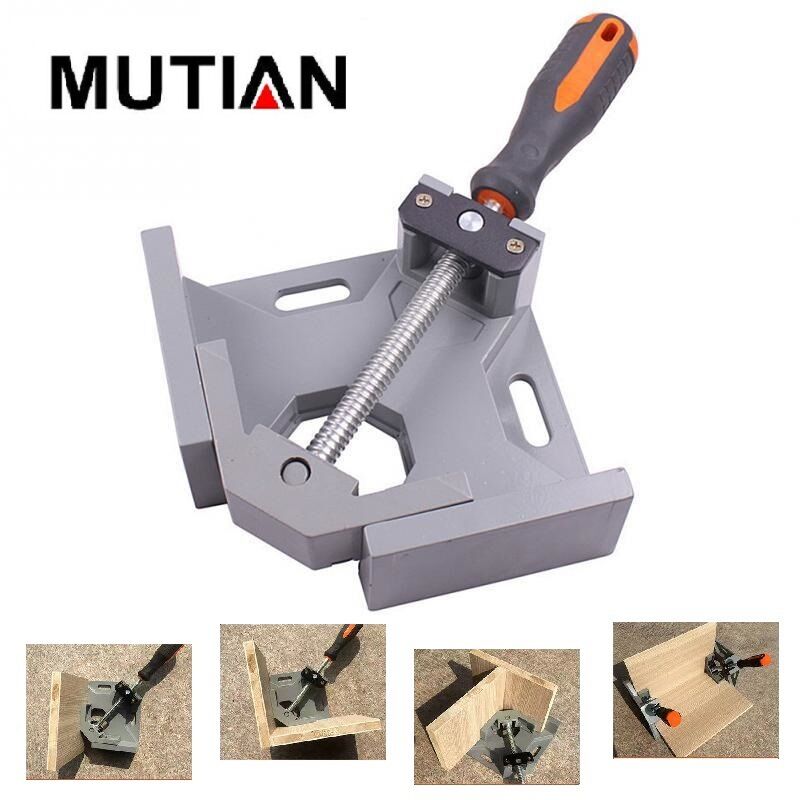 Paquet de pinces à angle droit – Pinces à 90 degrés pour le travail du bois, pince d'angle en alliage d'aluminium à poignée unique avec mâchoire
