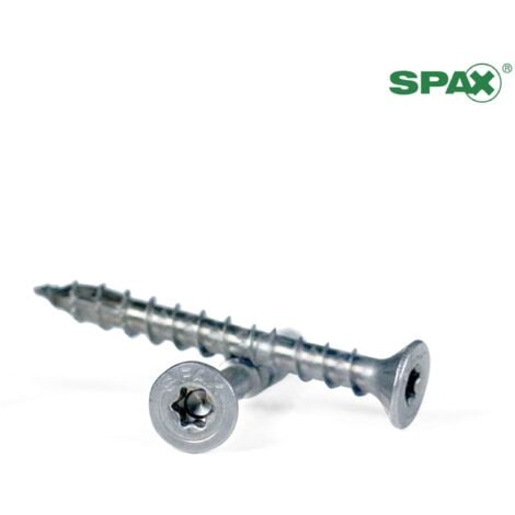 Paquete 100 Ud. Tornillo Spax Cabeza Plana Torx Zincado 3,5x45