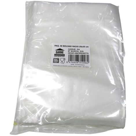 Comprar 100 Bolsas De Envasado Al Vacío 10X25 Cm Garhe - Tienda Iglesias