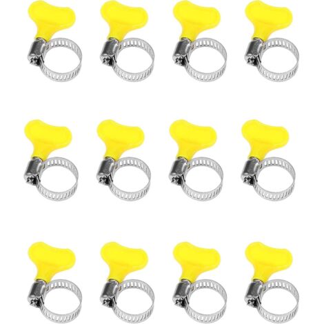 Paquete de 10 abrazaderas de manguera de acero inoxidable (10-16 mm) para fijación de tuberías